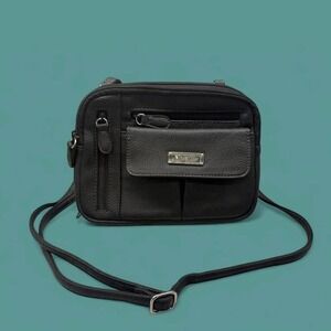 Small Black Multi Pocket NWOT Multisac Crossbody Bag‎